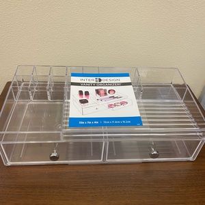 Inter ID Design Cosmetic 2 Drawer Organizer (Clear)